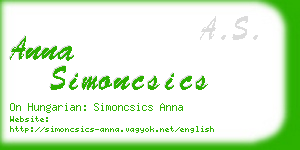 anna simoncsics business card